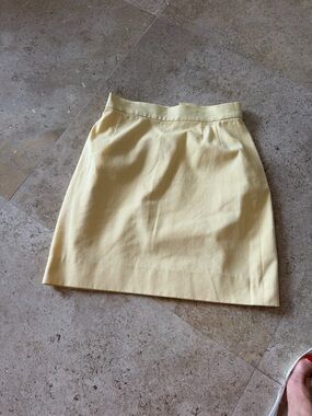 Escada Pale Yellow Mini Skirt